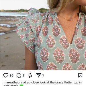 Marea by Liz Joy Flutter Sleeve Top